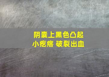 阴囊上黑色凸起小疙瘩 破裂出血